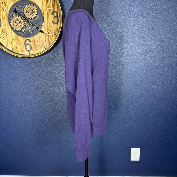 Splendid Cashmere Blend Purple Crew Neck Sweater, Size Large - Picture 4 of 8